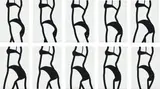 Watching Suzanne (back) No.1-10 by Julian Opie, 2006, The complete set of ten screenprints, on white acrylic panels, sold Sep 2019