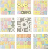 Nove Quadrati (Nine Squares) by Alighiero Boetti, 1979, The complete set of nine unique watercolours with graphite, on handmade paper, with margins, sold Sep 2019