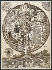 Map of Nowhere by Grayson Perry, 2008, Etching, on Velin Arches paper, with full margins, sold Sep 2019