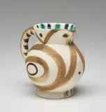 Petite Chouette (Little Owl) by Pablo Picasso, 1949, White earthenware turned pitcher, painted in colours with partial brushed glaze, sold Sep 2019