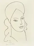 Catherinette by Henri Matisse, 1946, Lithograph, on Marais paper, with full margins, the sheet folded (as issued), sold Sep 2019