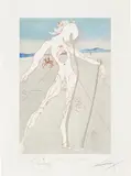 Hommage à la médecine (Tribute to Medicine), Vesalius (Vesalius) by Salvador Dalí, 1973, Drypoint in red with pochoir in colours, with annotations in graphite, on Arches paper, with full margins, sold Sep 2019