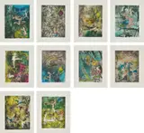 Roberto Matta, Centre Noeuds (Centre Knots), 1974, The complete set of ten etching and aquatints in colours, on Arches paper, with full margins, with title page, colophon and poem by Antonin Artaud, the sheets loose (as issued), all contained in the original fabric-covered portfolio