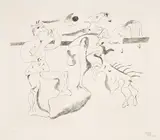 Joan Miró, Daphnis et Chloé, 1933, Drypoint, on Arches paper, with larger margins (Dupin calls for 32.5 x 42 cm)