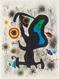 Lithograph for the International Plastic Arts Association, Unesco by Joan Miró, 1971, Lithograph in colours, on Arches paper, the full sheet, sold Sep 2019