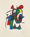 Joan Miró Lithographs II: one plate by Joan Miró, 1975, Lithograph in colours, on Arches paper, with full margins, sold Sep 2019
