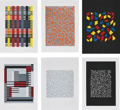 Connections by Anni Albers, 1925/1983, The complete set of nine screenprints in colours, on Cartiere Miliani of Fabriano Umbria Italia and Fabriano Cotton pape, sold Sep 2019