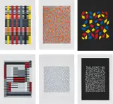 Anni Albers, Connections, 1925/1983, The complete set of nine screenprints in colours, on Cartiere Miliani of Fabriano Umbria Italia and Fabriano Cotton papers, with full margins, with an introduction From the Line to the Texture by the publisher, the sheets loose (as issued) contained in the original paper-covered cardboard portfolio with printed title