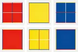 Imi Knoebel, Rot Gelb Blau Weiss (Red Yellow Blue White), 1995, The complete set of six screenprints in colours, on Fabriano paper, with full margins