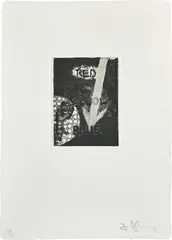 Untitled by Jasper Johns, 1981, Etching and aquatint, on Barcham Green paper watermarked J. Johns , with full margins, sold Sep 2019