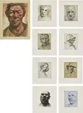 Peter Howson, Underground, 1998, The complete set of 30 etchings with drypoint in colours, and one original drawing, on Somerset paper, with full margins, with title page and colophon, the sheets loose (as issued), all contained in the original blue fabric-covered portfolio