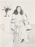 David Hockney, Brooke Hopper, from Friends, 1976, Lithograph, on Arches Cover buff paper, the full sheet