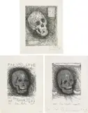I Once Was What You Are You Will Be What I Am; and For the Love of God, Beyond Belief by Damien Hirst, 2006/07, Three etchings, on wove paper, with full margins, sold Sep 2019
