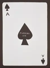 Fucking Ace by David Shrigley, 2019, Linocut, on wove paper, the full sheet, sold Sep 2019