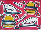 Katherine Bernhardt, Cheeseburger Deluxe, 2016, Lithograph in colours, on Somerset Velvet paper, with full margins