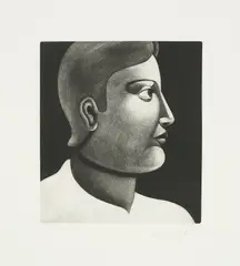 Profile by Nicolas Party, 2016, Mezzotint, on wove paper, with full margins, sold Sep 2019