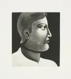 Nicolas Party, Profile, 2016, Mezzotint, on wove paper, with full margins