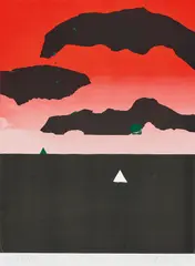 Harold Ancart, Untitled (Fall), 2016, Unique screenprint in colours, on Satin Canson paper, with full margins