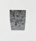 Jonas Wood, Untitled (from 8 Pots), 2017, Etching in colours, with Chine-collé, on White Satin Somerset paper, with full margins