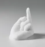 Ai Weiwei, Study of Perspective in Glass (Opaline White), 2018-19, Cast Murano glass multiple