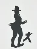 Kara Walker, Pocketwatch, scene No. 5, from The Emancipation Approximation, 1999-2000, Screenprint in black, on Somerset paper, with full margins