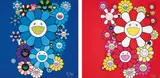 Blue Velvet; and Rose Velvet by Takashi Murakami, 2016, Two offset lithographs in colours, on smooth wove paper, the full sheets, sold Sep 2019