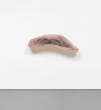 John Baldessari, Eyebrow, 2009, Chromogenic print laminated with Lexan, flush-mounted to shaped aluminium painted in pink acrylic