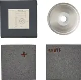 Joseph Beuys, Sonnenscheibe (Sun Disc), 1973, Record matrix (nickel-plated copper) with die-cut hole, two felt pads stamped with brown paint, contained in original black cardboard box