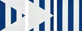 Daniel Buren, 1 + 2 = 3 (Triptych), from Sequences