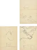 Joseph Beuys, Triptychon (Triptych), 1981, The complete set of three lithographs, on light cardstock, the full sheets