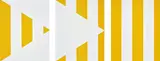 Daniel Buren, 1 + 2 = 3 (Triptych), from Sequences