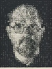 Self Portrait by Chuck Close, 1999, Relief etching, on Okawara paper, the full sheet, sold Jun 2019