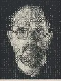 Chuck Close, Self Portrait, 1999, Relief etching, on Okawara paper, the full sheet