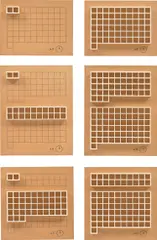 Hanne Darboven, ABC-Arbeit (A-Ω), 2007/08, The complete set of six plywood scale models on MDF boards, with accompanying 68 pages of reproduced notations and three photographs, contained in plastic sleeves within a black binder