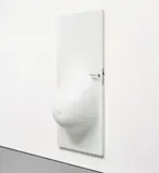 Elmgreen & Dragset, Belly Door, from Door Cycle, 2006, Fibreglass resin covered polyurethane foam on wooden door panel, painted in white acrylic, with silver chrome metal door handle and lock
