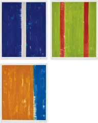Coda, from Sequences by Günther Förg, 1996-98, The complete set of three etchings in colours, on BFK Rives paper, with full margins, sold Jun 2019