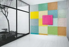 Peter Halley, Static Wallpaper, from Wall Works, 1998, A set of 48 screenprints in 16 colours, on wallpaper, the full sheets, to be installed pasted on a wall to cover it entirely