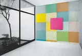 Peter Halley, Static Wallpaper, from Wall Works, 1998, A set of 48 screenprints in 16 colours, on wallpaper, the full sheets, to be installed pasted on a wall to cover it entirely