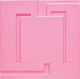 Peter Halley, Relief, 2001, Unique moulded fibreglass multiple with metallic acrylic in pink
