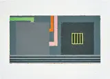 Peter Halley, Nowhere, 1992, Screenprint in colours with blue grid imprint, on Arches paper, with full margins