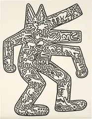 Dog by Keith Haring, 1986-87, Lithograph, on BFK Rives paper, with full margins, sold Jun 2019