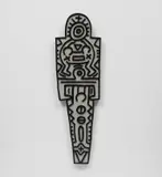 Keith Haring, Totem (Concrete), 1989, Unique cast concrete wall relief painted in black
