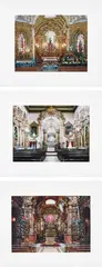 Candida Höfer, Barock Brasilien 2005 (Baroque Brazil 2005), 2006, The complete set of three Lambda prints in colours, on photo paper flush-mounted to aluminium (as issued), with full margins