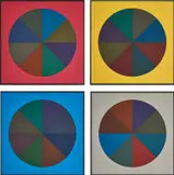 Sol LeWitt, Circles Divided into Eight Equal Parts with Colors Superimposed in Each Part, 1989, The complete set of four screenprints in 32-42 colours, on Arches Cover paper, the full sheets
