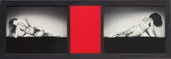 Mirror Image by Robert Mapplethorpe, 1987/88, Two laminated gelatin silver prints on either side of red mirror-polished Plexiglas, sold Jun 2019