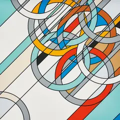 1980 (Rings) by Sarah Morris, 2009, Screenprint in colours, on Somerset paper, the full sheet, sold Jun 2019