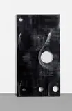 Jorge Pardo, Untitled, from Door Cycle, 2006, Carved wooden door panel painted in colours with holes