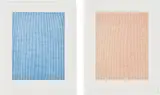 Falling Blue, Rising Red, from Sequences by Rosemarie Trockel, 1998, The complete set of two heliogravures in colours, on Rives rag paper, with full margins, offered Jun 2019