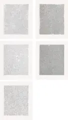Untitled (Nets) by Rachel Whiteread, 2002/03, The complete set of five etched German silver (copper/nickel/zinc) sheet metal gratings, mounted to white museum board (, sold Jun 2019
