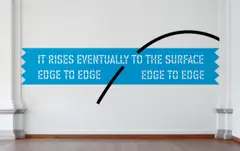 Lawrence Weiner, Aphorism-Archimedes, from Wall Works, 2007, Two adhesive vinyls in colours, to be installed on a white painted wall
